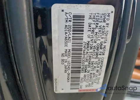 2003 Lexus Sc 430 из США, поврежденный, VIN JTHFN48Y630037683